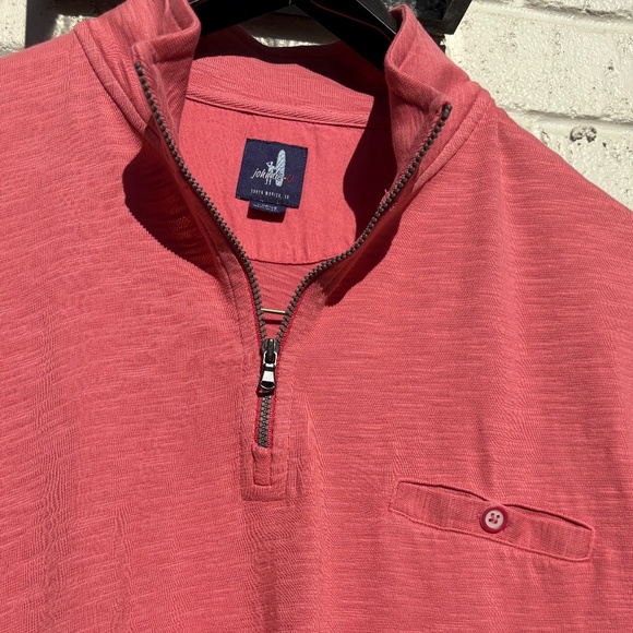 Johnnie-O Keane quarter zip pullover Large red/pink - Picture 2 of 14